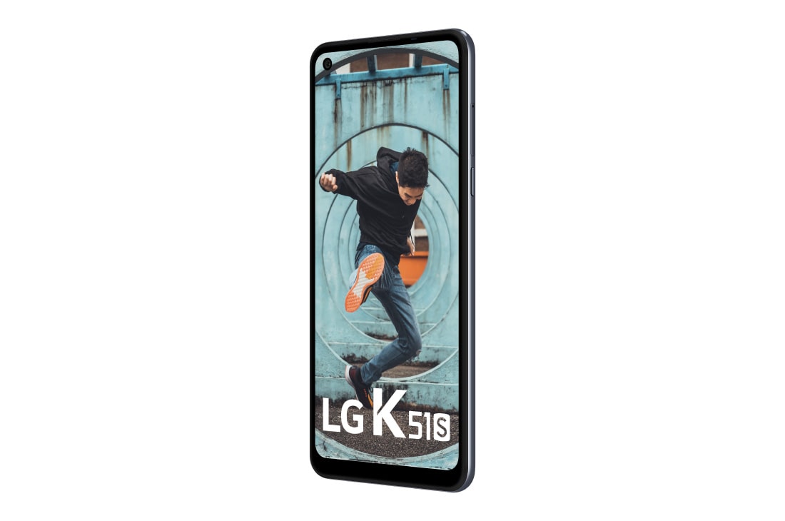 LG K51S, Vista frontal tumbada +45 grados, LG K51S, thumbnail 7